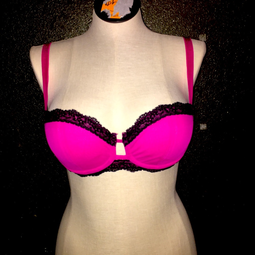 Hot pink bra